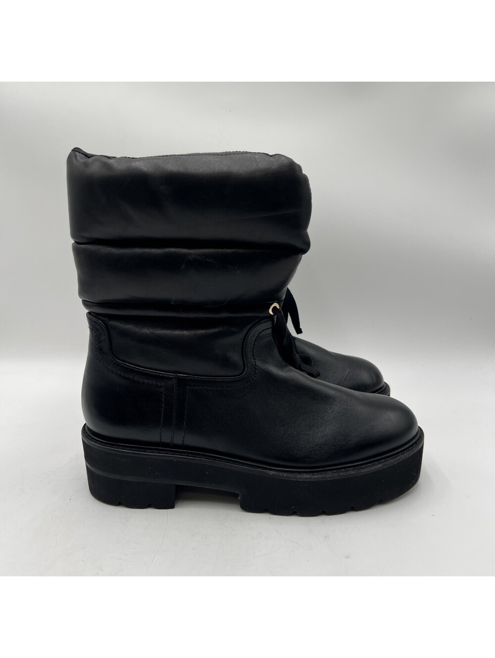 Women’s Stuart Weitzman Tyler Ultralift Black Leather boots Size 7.5B